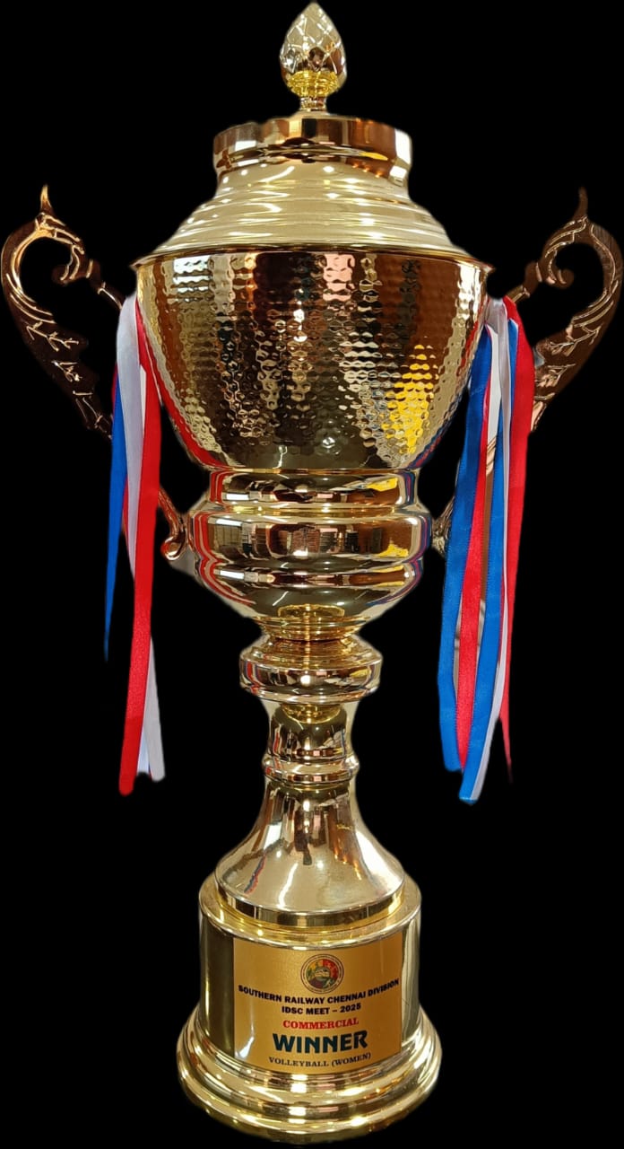 Southern Railway Chennai Division IDSC Meet 2025 Commercial Volleyball Women Winner Trophy